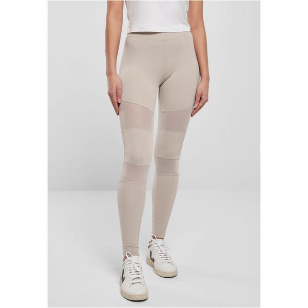 Urban Classics Women's Tech Mesh Leggings in Warm Grey