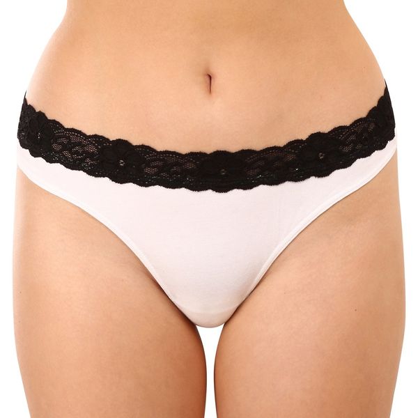 STYX Women's thongs Styx with lace white