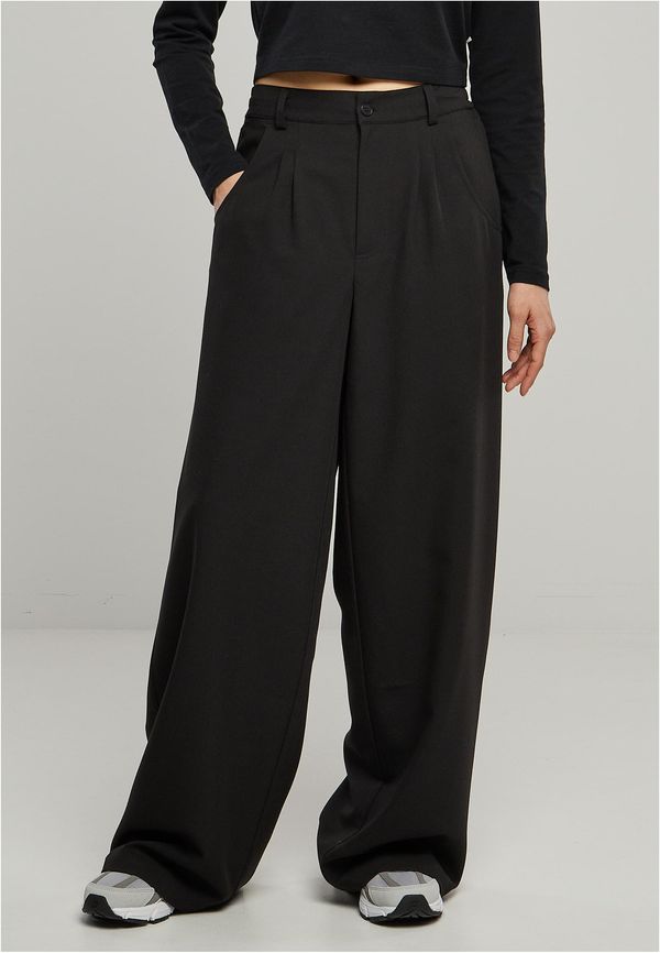 Urban Classics Women's trousers with ultra-wide pleated front black