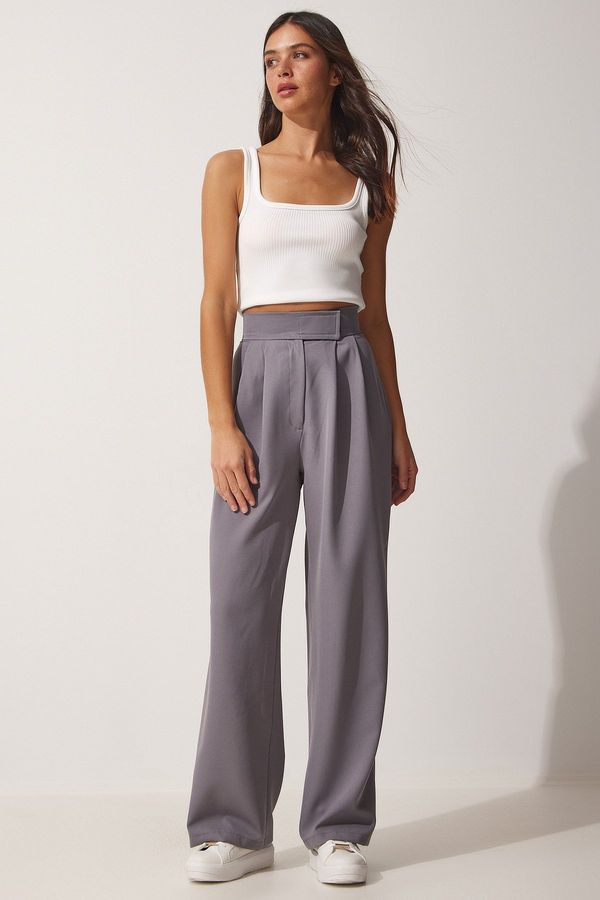 Happiness İstanbul Women's Velcro Waist Loose Pants Happiness İstanbul
