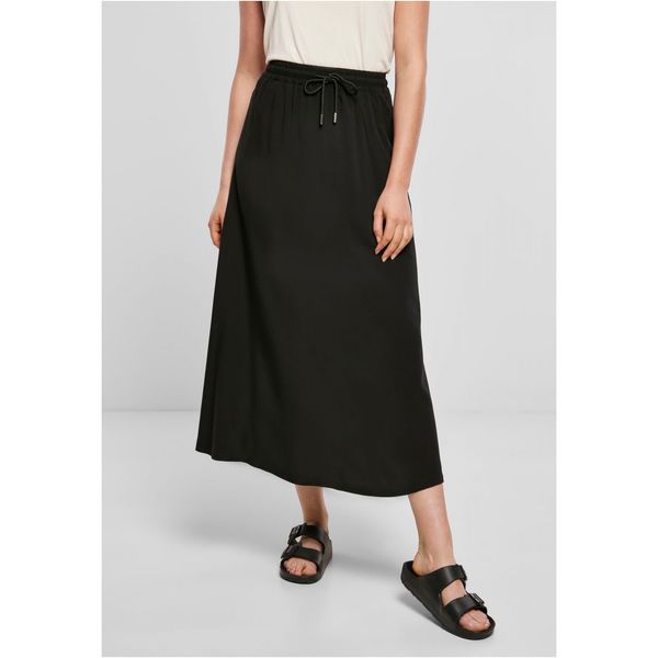 Urban Classics Women's viscose midi skirt black