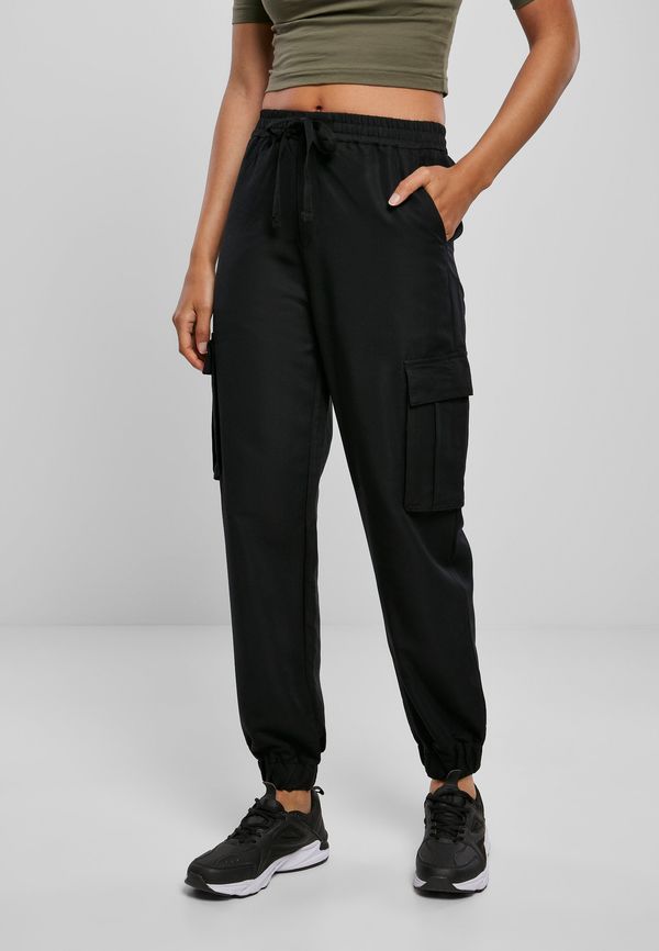 UC Ladies Women's Viscose Trousers Twill Cargo Black