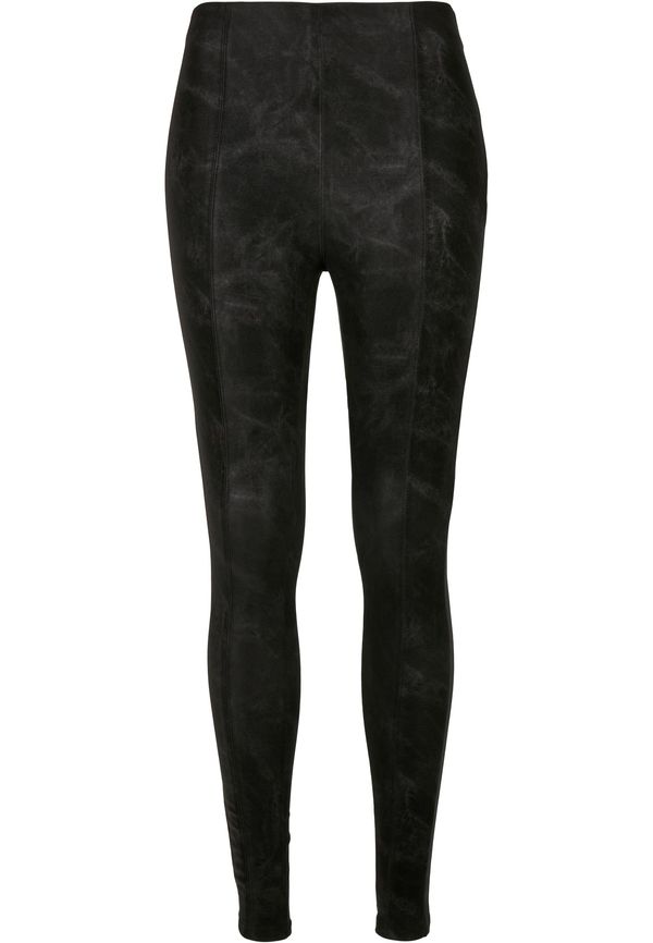 Urban Classics Women's washed trousers made of artificial leather black