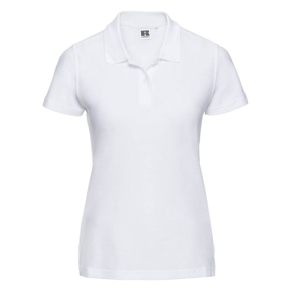 RUSSELL Women's white cotton polo shirt Ultimate Russell