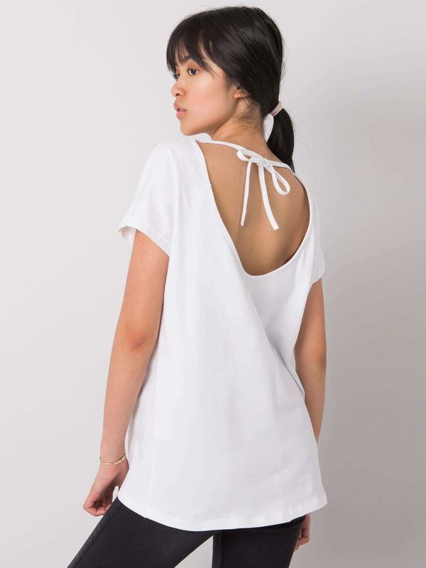 Fashionhunters Women's white monochrome T-shirt