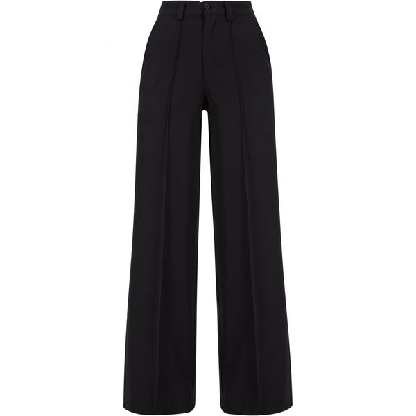 Urban Classics Women's wide pleated trousers - black