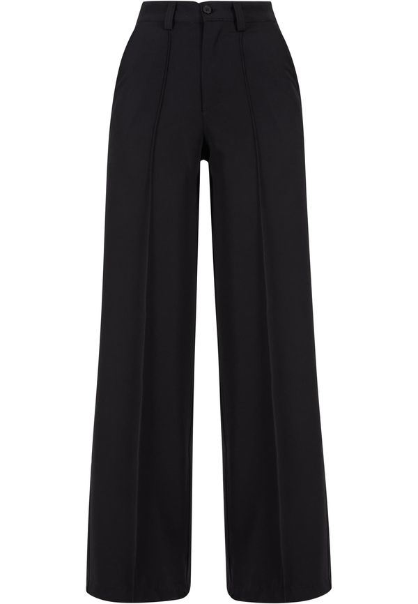 Urban Classics Women's wide pleated trousers - black
