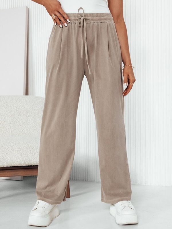DStreet Women's wide trousers ASTERS, beige Dstreet