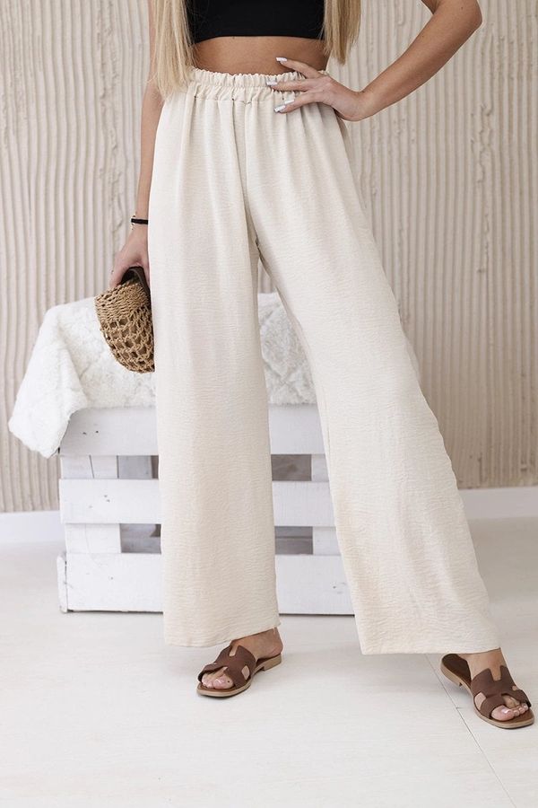 Kesi Women's wide trousers - light beige