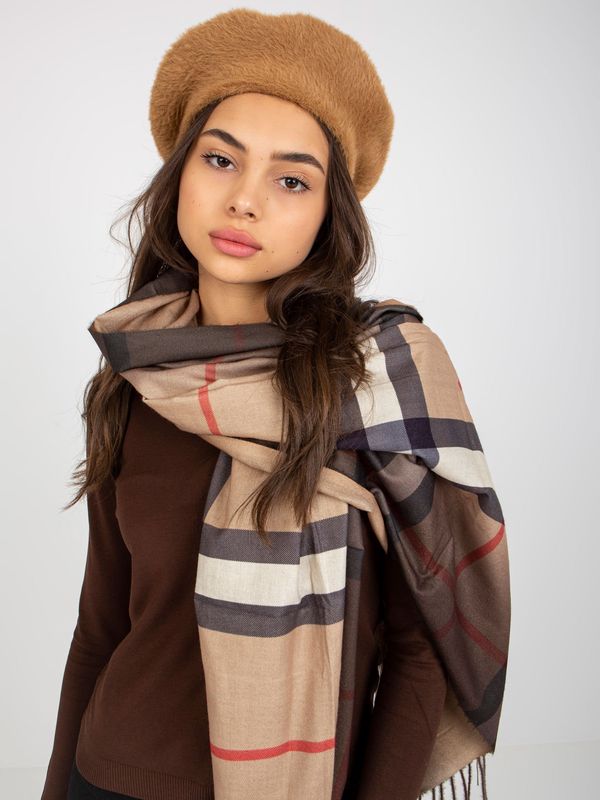 Fashionhunters Women's winter cap camel beret