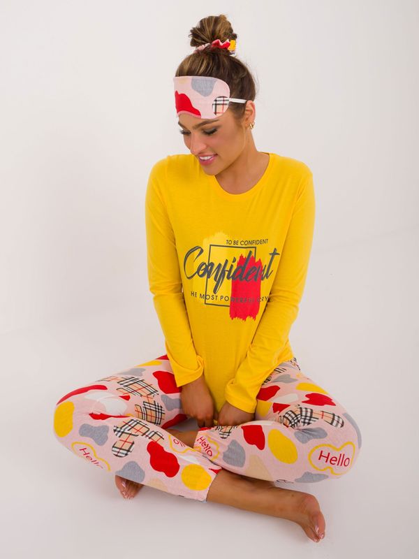 Fashionhunters Women's yellow pajamas