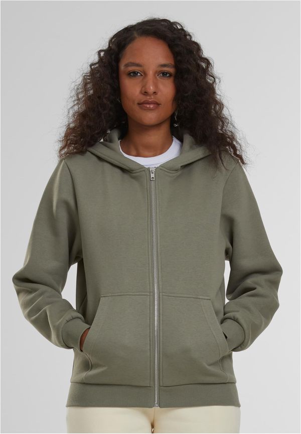 Urban Classics Women's zip-up sweatshirt Fluffy olive