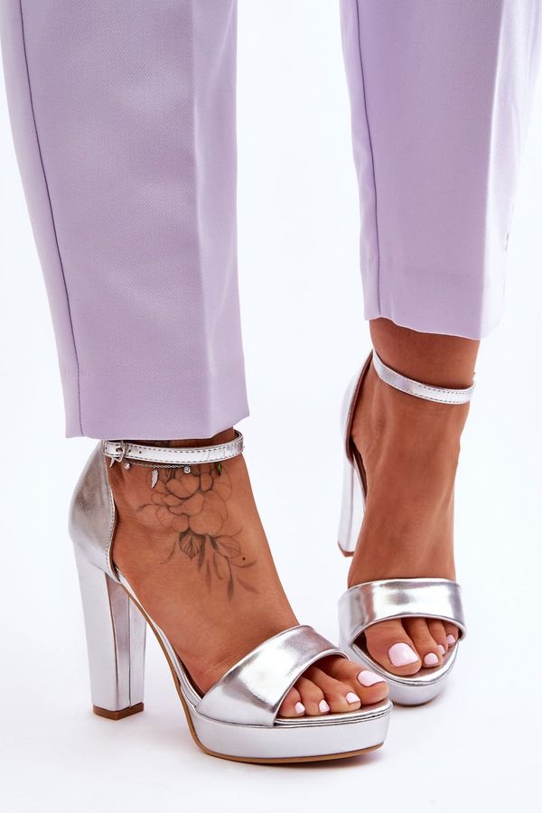 WS1 WS1 High Heel Sandals Silver Mandy