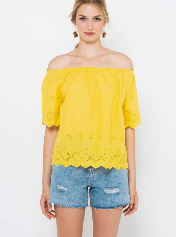 CAMAIEU Yellow blouse with exposed shoulders CAMAIEU - Ladies