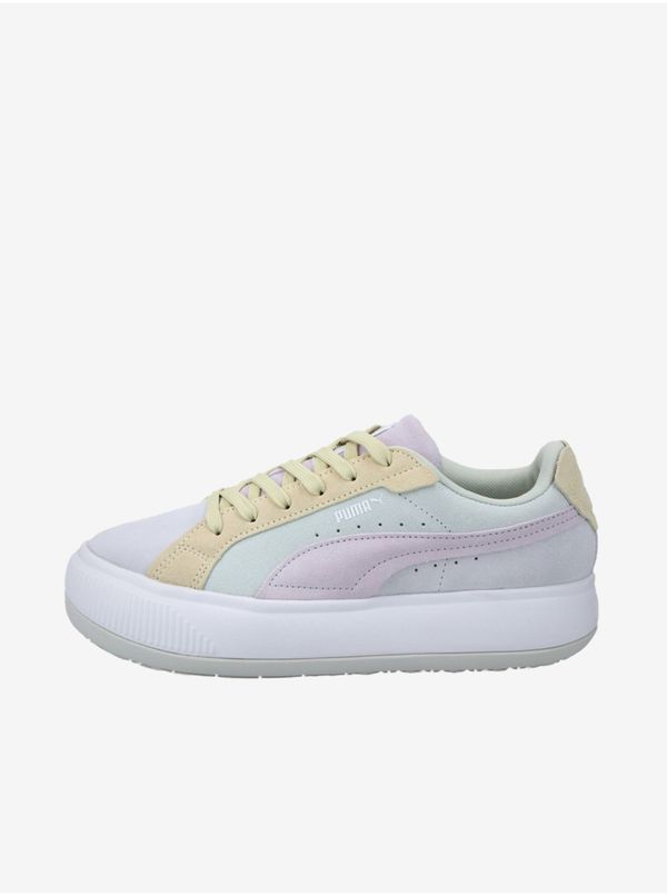 Puma Yellow-grey Womens Suede Sneakers Puma Suede Mayu - Women