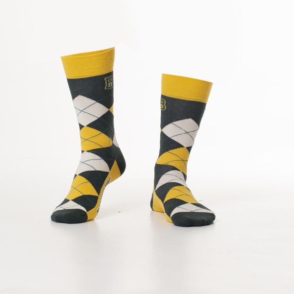FASARDI Yellow men's socks with inscription