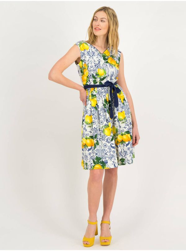 Blutsgeschwister Yellow-White patterned dress Blutsgeschwister - Women