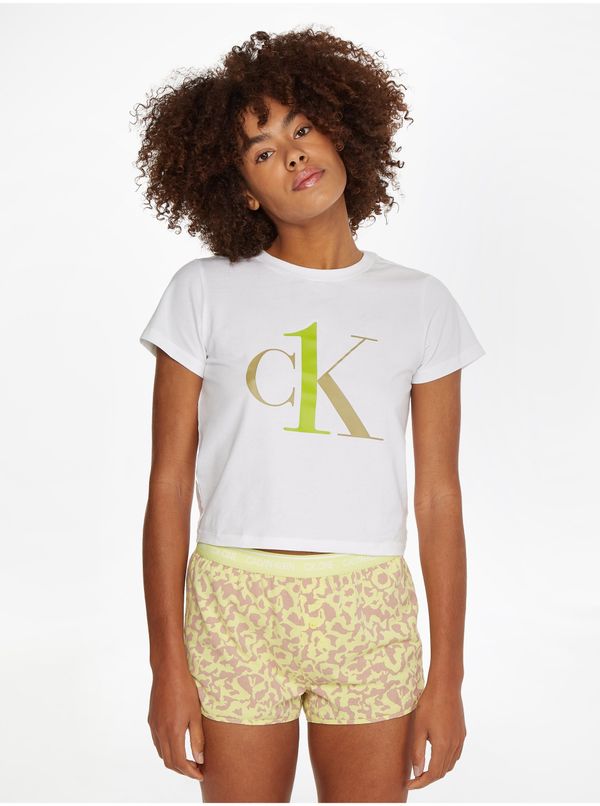Calvin Klein Yellow-White Women Patterned Pajamas Calvin Klein Underwear - Women