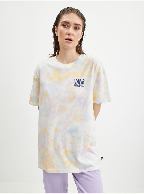 Vans Yellow-white women's patterned T-shirt VANS - Women's