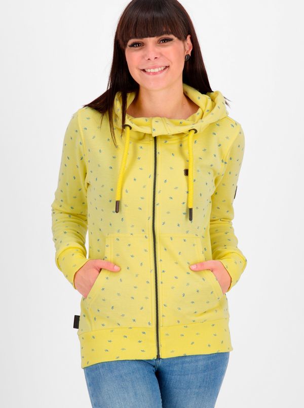 ALIFE AND KICKIN Yellow women's patterned hoodie Alife and Kickin - Women