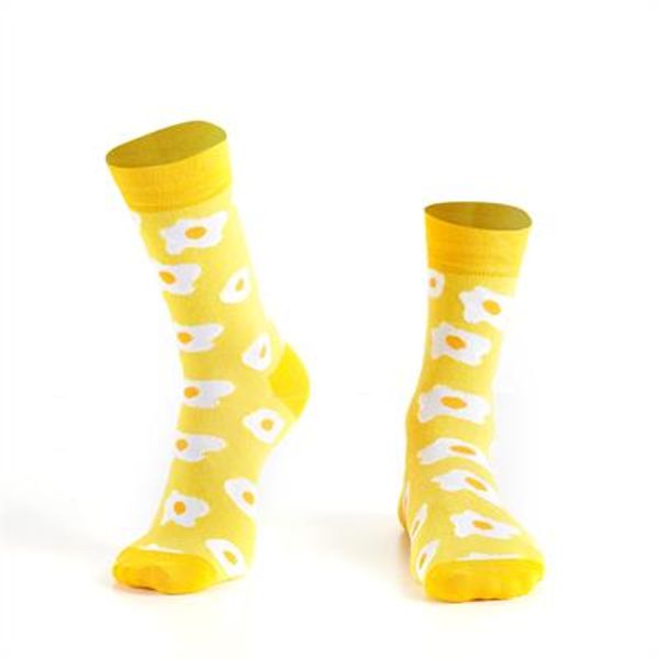 FASARDI Yellow women's socks with eggs