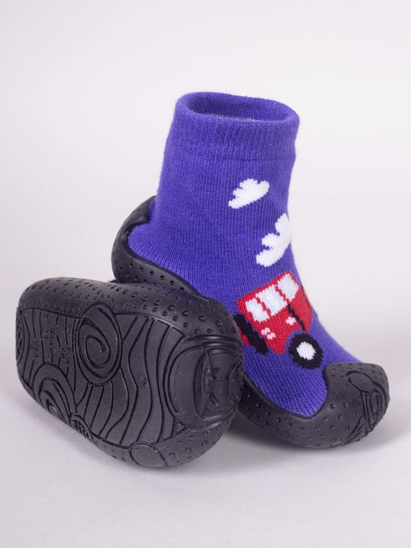 Yoclub Yoclub Kids's Baby Boys' Anti-Skid Socks With Rubber Sole P2