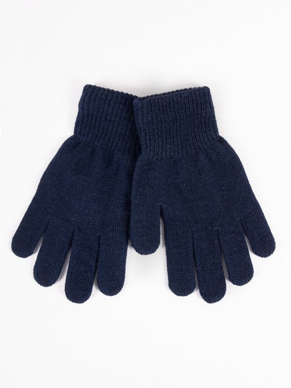 Yoclub Yoclub Kids's Children's Basic Gloves RED-MAG4U-0050-002 Navy Blue