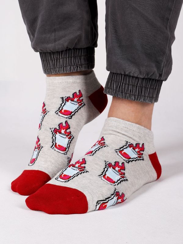 Yoclub Yoclub Man's Ankle Funny Cotton Socks Pattern 3 Colours