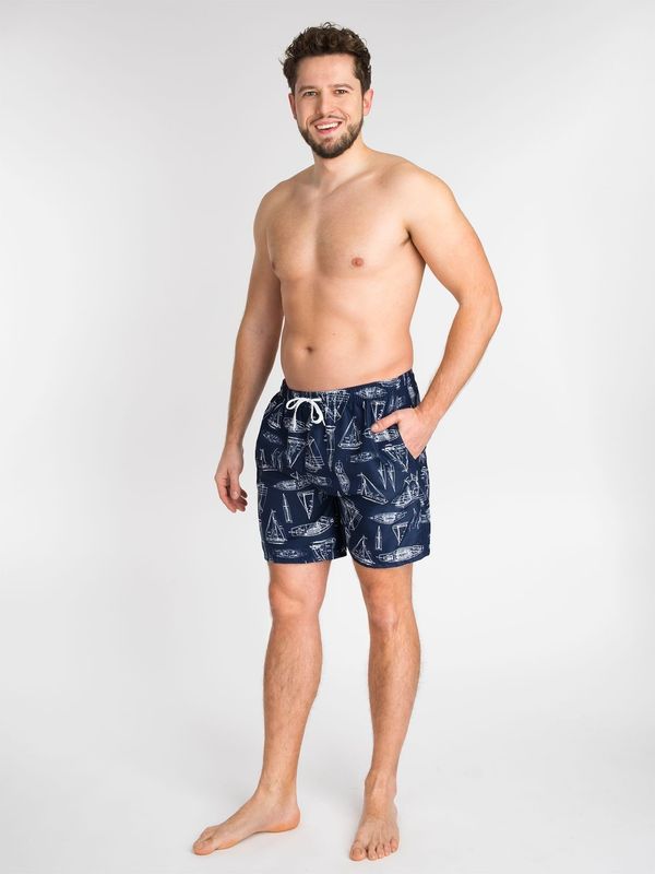 Yoclub Yoclub Man's Swimsuits Men's Beach Shorts P1 Navy Blue