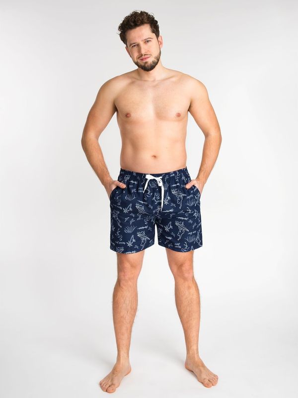 Yoclub Yoclub Man's Swimsuits Men's Beach Shorts P2 Navy Blue