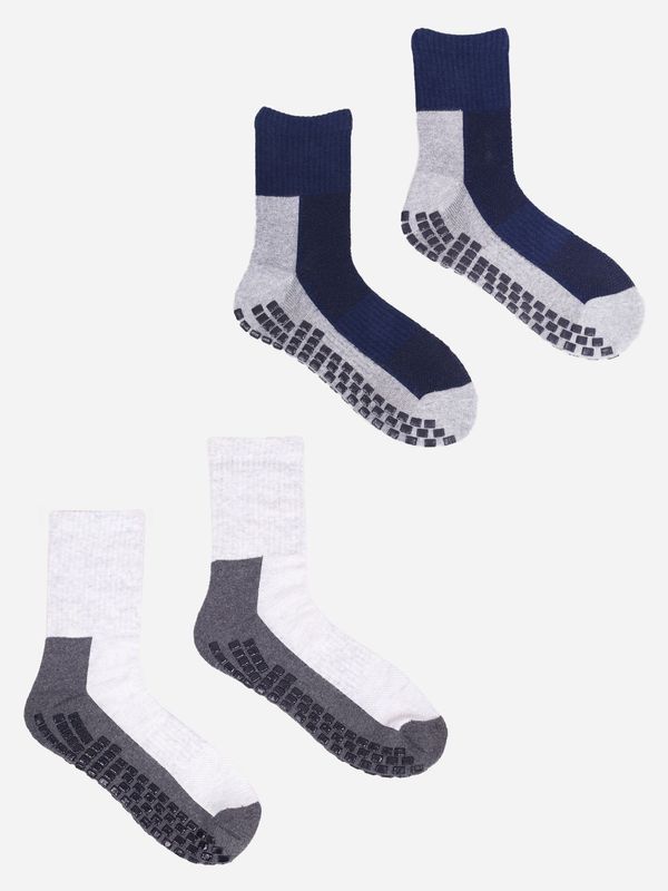 Yoclub Yoclub Unisex's Half-Terry Socks With ABS 2-Pack SKA-0131U-AA0A-002