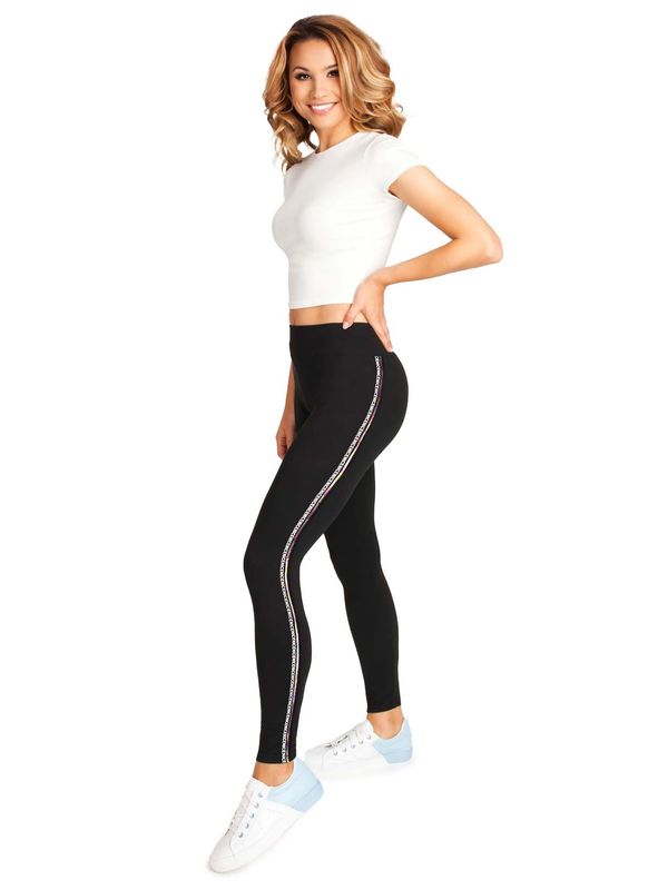 Yoclub Yoclub Woman's Women's Leggings Gaiters Side Stripe High Waisted ULD-0002K-A400