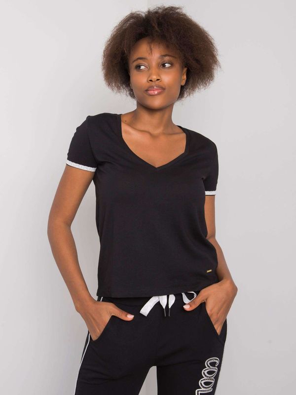 Fashionhunters YOU DON'T KNOW ME Women's Black Cotton T-shirt