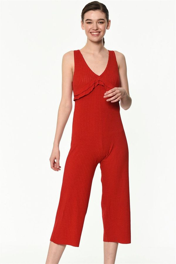 dewberry Z6478 DEWBERRY LADIES JUMPSUIT-RED