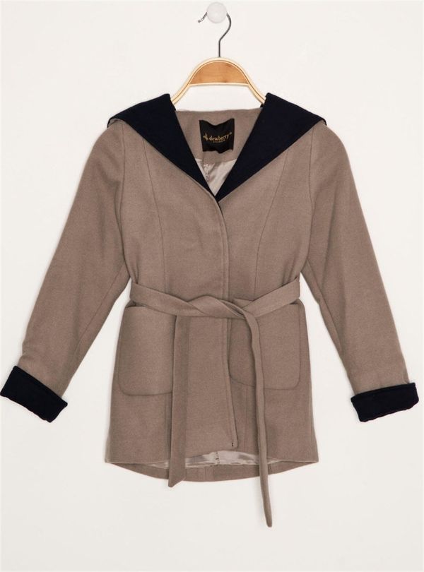 dewberry Z8002 DEWBERRY GIRLS COAT-BEIGE