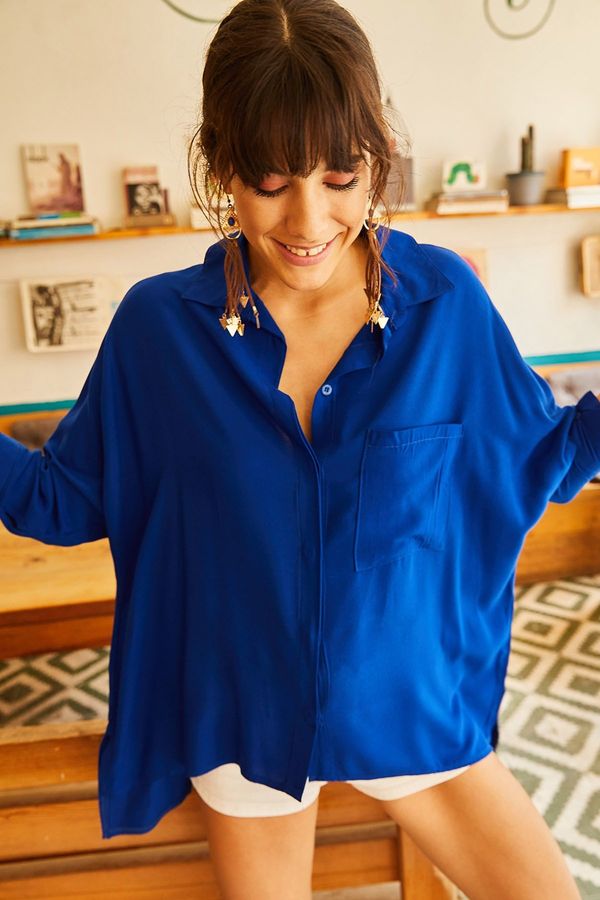 Olalook Ženska košulja Olalook GML-19000420/SAKS BLUE