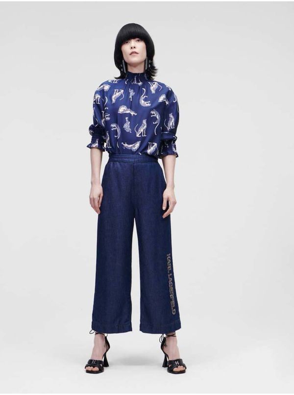 Karl Lagerfeld Ženske pantalone Karl Lagerfeld Wide