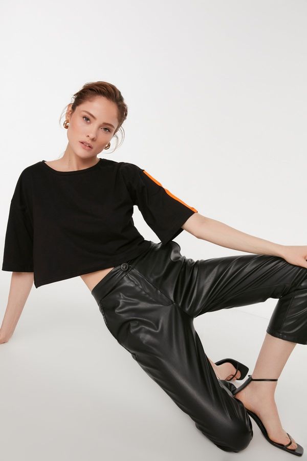 Trendyol Ženske pantalone Trendyol Leather