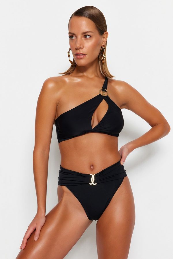 Trendyol Ženski bikini donji deo Trendyol TBESS22BA0357/Black