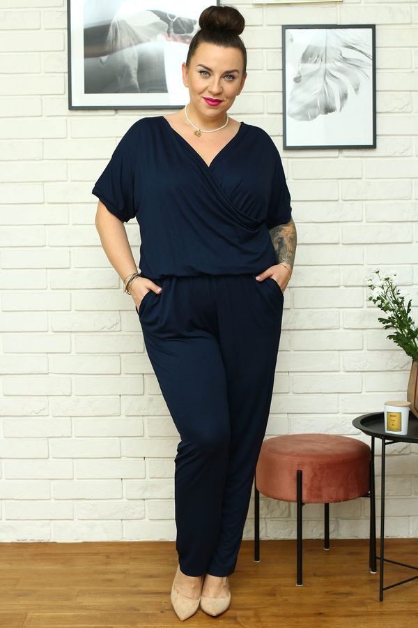 Karko Ženski kombinezon Karko Karko_Jumpsuit_Q095_Navy_Blue