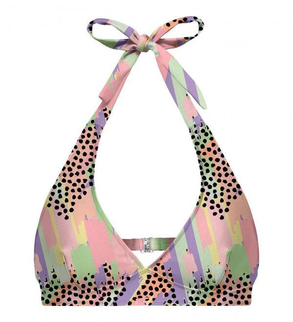 Mr. GUGU & Miss GO Ženski kupaći kostim-gornji deo Mr. GUGU & Miss GO PASTEL DOTS HALTER NECK