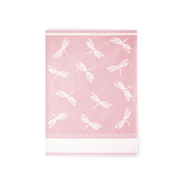 Zwoltex Zwoltex Unisex's Dish Towel Ważki Pink/Pattern