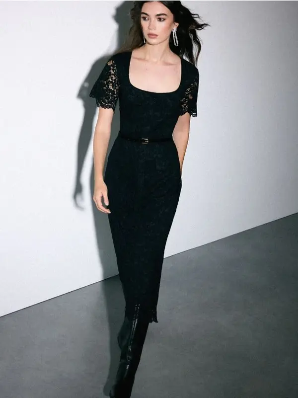 Mohito Mohito - Čipkasta midi haljina