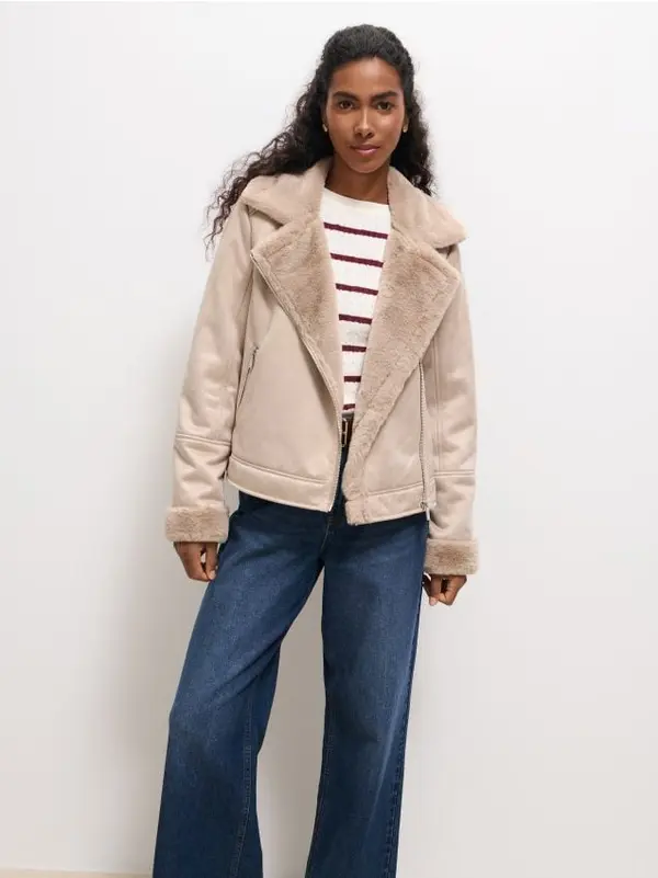 Mohito Mohito - Jakna s krznenom kragnom