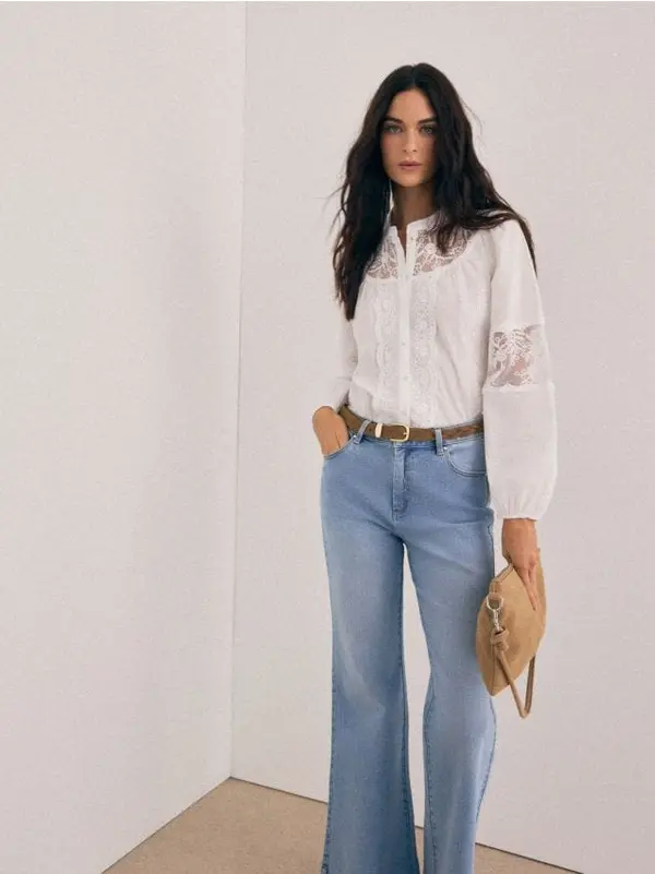 Mohito Mohito - Lagana bluza s čipkom