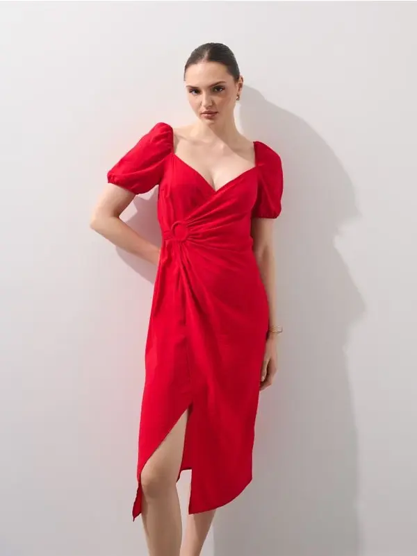 Mohito Mohito - Midi haljina sa puf rukavima