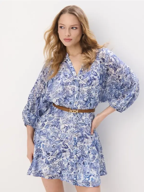 Mohito Mohito - Mini haljina-košulja sa kaišem