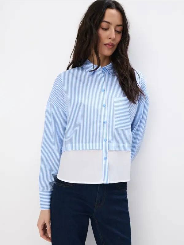 Mohito Mohito - Prugasta košulja s visokim sadržajem pamuka