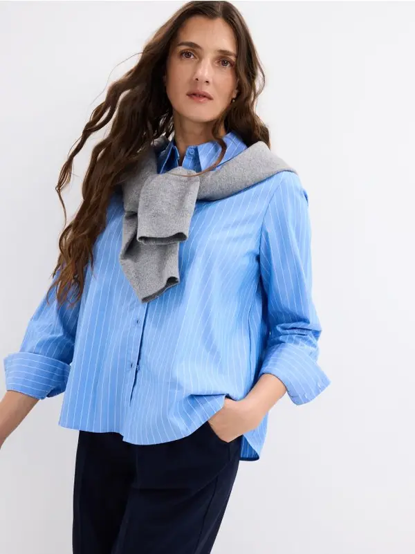 Mohito Mohito - Prugasta košulja s visokim sadržajem pamuka