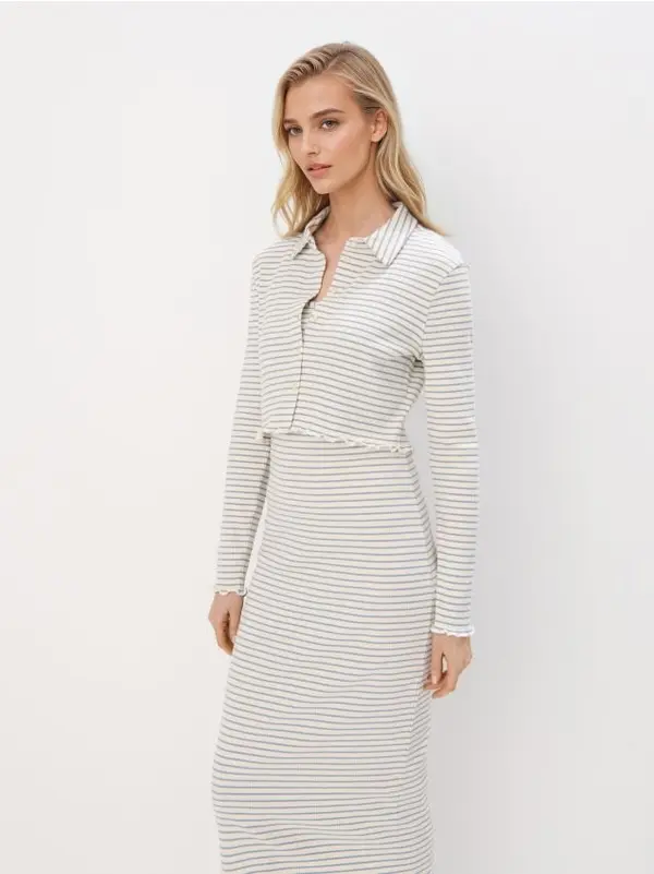 Mohito Mohito - Rebrasta midi haljina